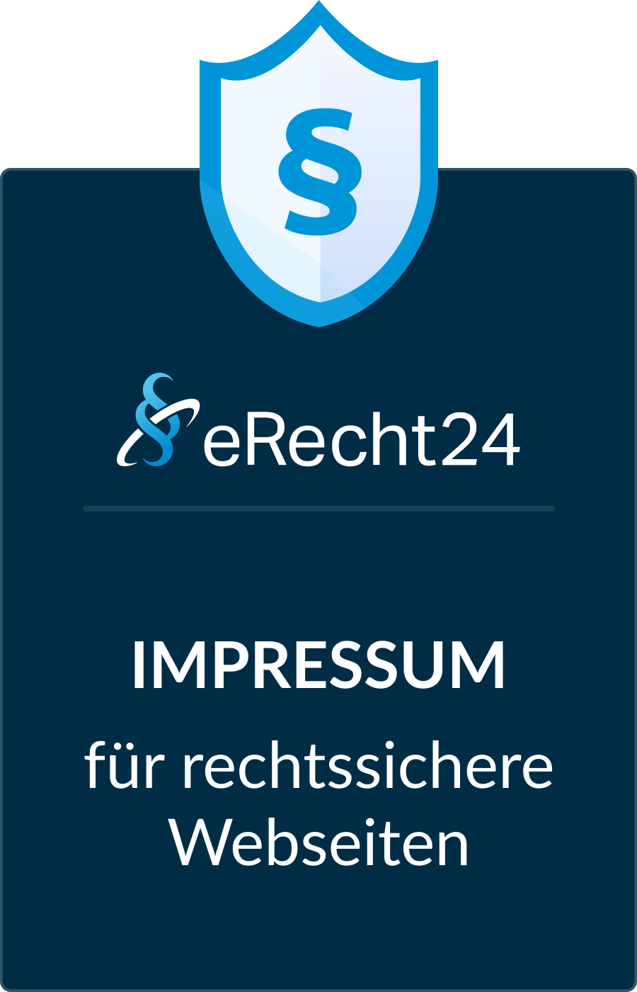 eRecht24 Impressum Siegel